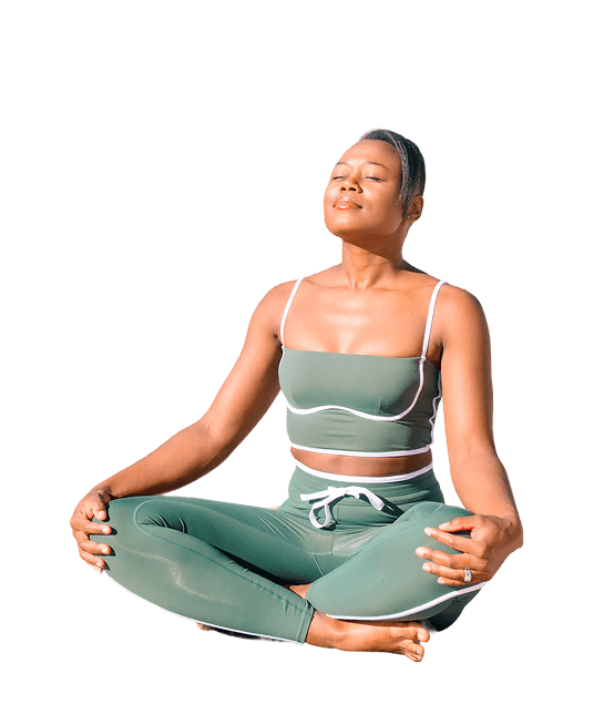 Teaching or practicing yoga