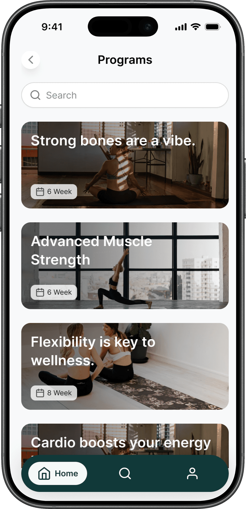 Mobile app screenshot
