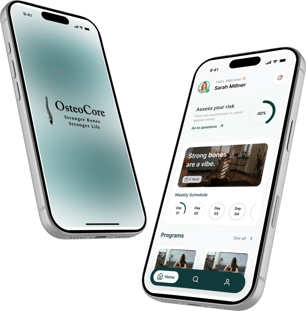 OsteoCore app on iPhones